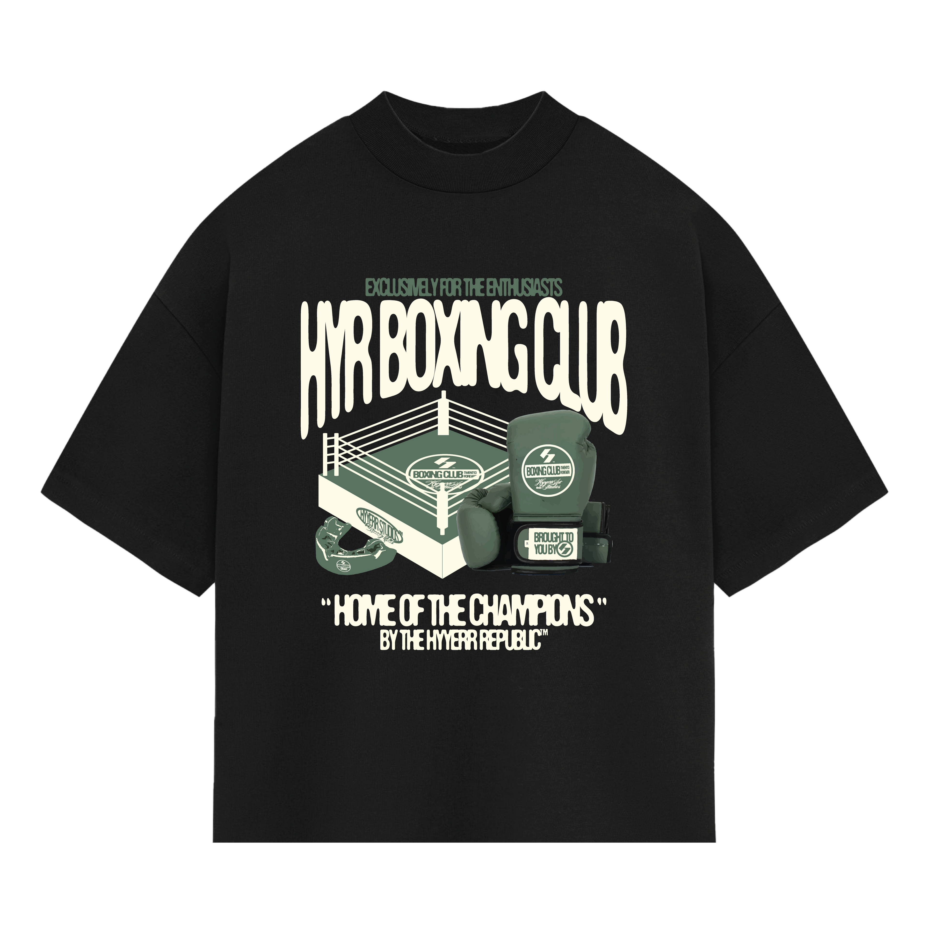 HYYERR BOXING CLUB TEE - BLACK